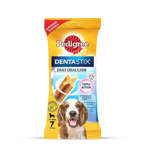 Pedigree Dentastix Medium Breed Oral Care Dog Treat 180g ( 7 Sticks )