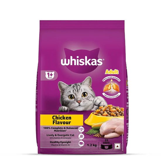 Whiskas Chicken Dry Cat Food Adult (+1 Year) | Complete Nutrition