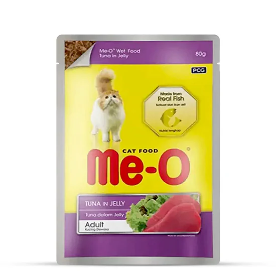 Me-O Tuna in Jelly Adult Wet Cat Food 80g | Complete Nutrition