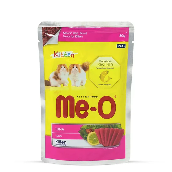 Me-O Tuna in Jelly Wet Kitten Food 80g | Nutrition for Growing Kittens