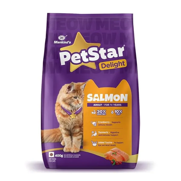 Mankind PetStar Salmon Adult Cat Dry Food 400 gm